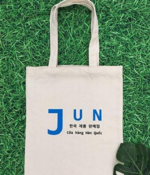 TÚI CANVAS MÀU TRẮNG KEM JUN