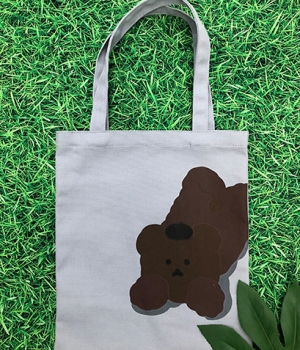 TÚI TOTE MÀU XÁM HÌNH CHÚ GẤU 