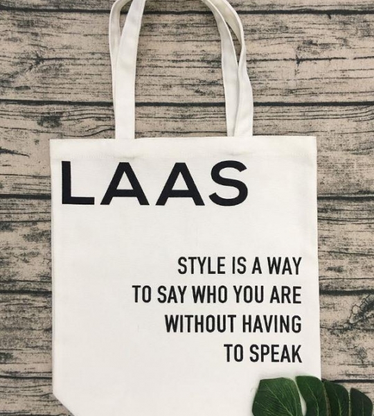 TÚI VẢI BỐ MÀU TRẮNG TẨY LAAS